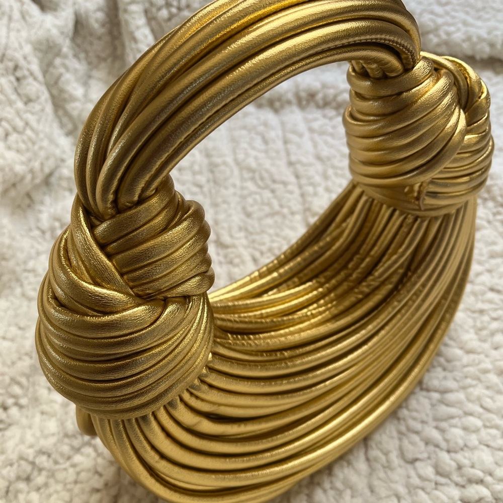 Statement Metallic Gold Multi-Strand Necklace - image 2